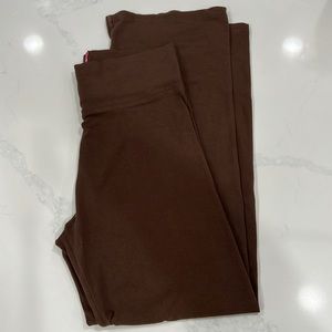 Vintage low rise fold over brown flare hard tails, size small
